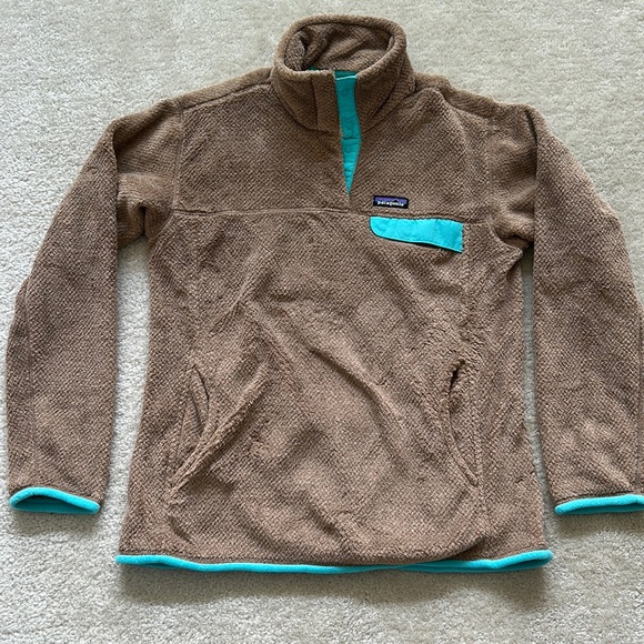 NWT! Patagonia Womens Re-Tool Snap-T Pullover Slim Fit Bear Brown XS - Picture 1 of 5